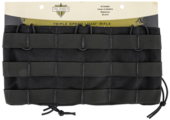 Tacshield (mili 123914 Tacshield T3508BK Speed Load Triple Rifle Mag Pouch Black 1000D Nylon