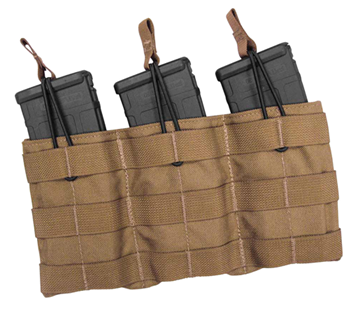 Tacshield (mili 123922 TACSHIELD (MILITARY PROD) T3508CY Speed Load Triple Rifle Mag Pouch Coyote 1000D