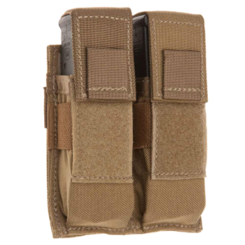 Tacshield (mili 123923 TACSHIELD (MILITARY PROD) T3602CY Universal Double Pistol Mag Pouch Coyote 1000D