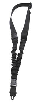 Tacshield (mili 123969 Tacshield T6010BK Shock Sling made of Black Webbing with Double QRB & Single-Poi