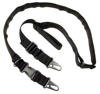 Tacshield (mili 123973 Tacshield T6030BK Warrior 2-in-1 Sling made of Black Webbing with HK Snap Hook &