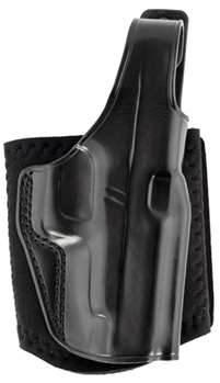 124047 Galco AG834B Ankle Glove  made of Leather with Neoprene Band, Black Finish & Sli