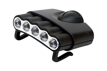 Gsm Outdoors 124107 Cyclops CYC-HC5-W Orion Tilt Cap Light 30 Lumens Green/White LED Black CR2032