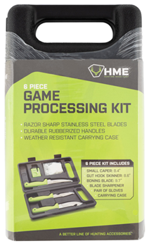 Gsm Outdoors 124137 HME HMEKN6PHDK Hunting Dressing Kit  9.40"/8.60"/8.50" Stainless Steel Gut Hook/