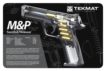 Tekmat 124472 TekMat TEKR17SWMPCA Original Cleaning Mat  S&W M&P 3D Cutaway 11" x 17"