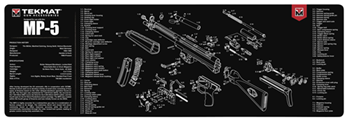 Tekmat 124481 TekMat TEKR36HKMP5 HK MP5 Cleaning Mat Black/White Rubber 36" Long HK MP5 Parts
