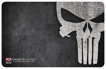 Tekmat 124488 TekMat TEKR42PUNISHER Punisher Door Mat Black/Gray Rubber 42" Long Punisher Skul
