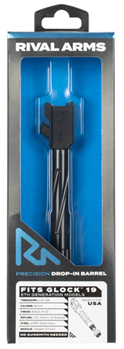 124513 Rival Arms RA20G204A Precision V1 Drop-In Barrel 9mm Luger 4.02" Black PVD Finis