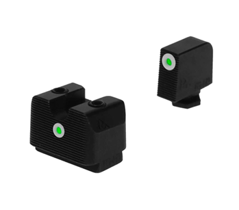 124543 Rival Arms RA4B231G In-Line Night Sights Square Green with White Outline Front,