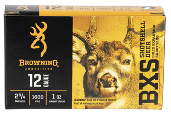 Browning Ammuni 125057 Browning Ammo B193111221 BXS  12 Gauge 2.75" 1 oz Sabot Slug Shot 5 Bx/ 20 Cs