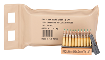 Pmc 125429 PMC 556(M55)BP Battle Pack  5.56x45mm NATO 62 gr Light Armor Piercing (LAP) 120