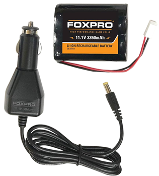 Foxpro Inc 126577 Foxpro EXTBATTCHGRAKE Extended Capacity Battery & Car Charger  11.1  Volt 3350 m