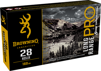 Browning Ammuni 126638 Browning Ammo B192500281 Long Range Pro  28 Nosler 160 gr Sierra MatchKing BTPT