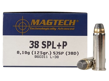 12700 Magtech 38D SPORT SHOOTING 38 Special Semi-Jacketed Soft Point 125 GR 50Box/20Cs