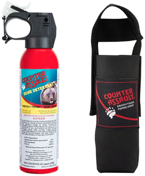 Adventure Medic 127138 Counter Assault 15067025 Bear Spray  w/Holster 32 ft- 7 Seconds Range   8.10 oz