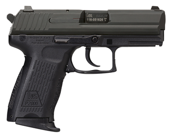 Heckler & Koch  HK 81000043 P2000 V3 9mm Luger 3.66" 10+1 Black Steel Black Interchangeable Back