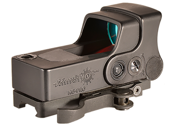 Aimshot 128040 AimShot HGPROCG HG-Pro  Black Hardcoat Anodized 1x 34mm 3 MOA/65 MOA Green Dot &