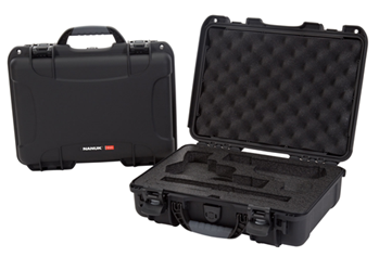Nanuk (plastica 128180 Nanuk 910-CLASG1 910 Classic 2 Up Pistol Case Black Polymer with Latches & Close