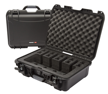 Nanuk (plastica 128187 Nanuk 925-4UP1 925 4 UP Pistol Case Waterproof Black Resin with Closed-Cell Foam