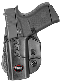 1290 Fobus GL43NDLH Evolution  OWB Polymer Black Paddle Fits Glock 43 Left Hand