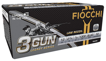 Fiocchi Ammunit 129255 Fiocchi 12SLG3G 3 Gun Match 12 Gauge 2.75" 7/8 oz Slug Shot 10 Bx/25 Cs