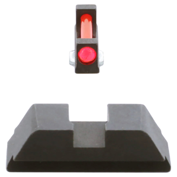 Ameriglo 129600 AmeriGlo GFT113 Fiber Combination Set  3-Dot Red Front, Black Rear Black Frame f