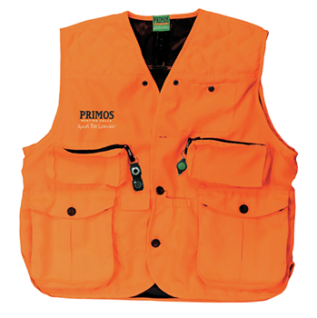 Primos/vista 129637 Primos 65704 Gunhunter's Hunting Vest 2XL Blaze Orange Features Compass & LED Li