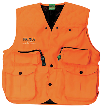 Primos/vista 129639 Primos 65701 Gunhunter's Hunting Vest Medium Blaze Orange Features Compass & LED