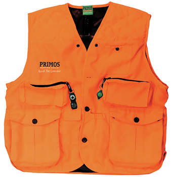 Primos/vista 129640 Primos 65702 Gunhunter's Hunting Vest Large Blaze Orange Features Compass & LED