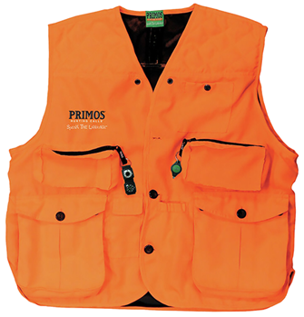 Primos/vista 129641 Primos 65705 Gunhunter's Hunting Vest 3XL Blaze Orange Features Compass & LED Li