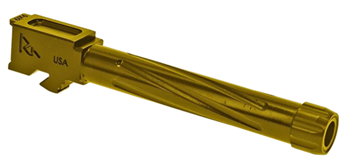 129790 Rival Arms RA20G104E Precision V1 Drop-In Barrel 9mm Luger 4.49" Gold PVD Finish