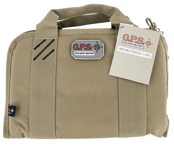 G.p.s Bag (gsm) 130476 G*Outdoors GPS-1308PCT Double Pistol Case  Tan Nylon with Visual ID Storage Syst