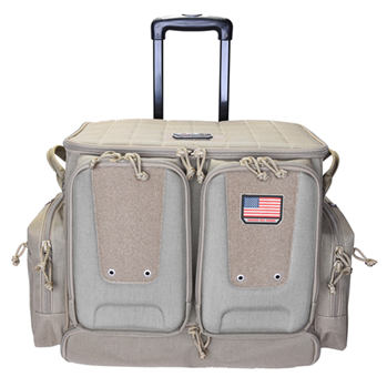 G.p.s Bag (gsm) 130511 G*Outdoors GPS-T2112ROB Tactical Rolling Range Bag Tan 1000D Nylon Teflon Coatin