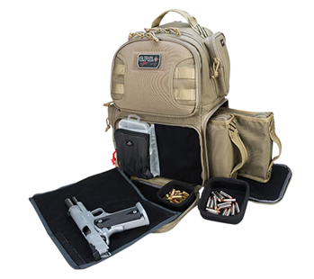 G.p.s Bag (gsm) 130520 G*Outdoors GPS-T1610BPT Tactical Range Backpack Tan 1000D Polyester with Removab