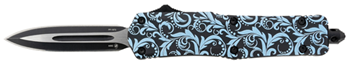 130573 Templar Knife SMDT131 Maiden Teal Gen II Small 2.69" OTF Dagger Plain Black Oxid