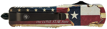 130589 Templar Knife LTX-631 Texan Gen II Large 3.50" OTF Drop Point Part Serrated Blac