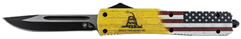 130593 Templar Knife MDTOM331 Don't Tread on Me Gen II Slim 3.50" OTF Drop Point Plain