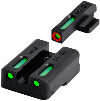 Truglo 130996 TruGlo TG-13KS1PC TFX Pro  Square Tritium/Fiber Optic Green with Orange Outline