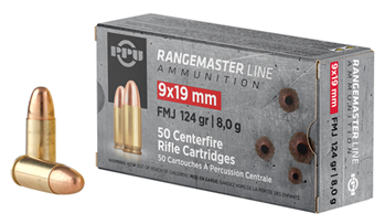 Tr&z Usa Tradin 131013 PPU PPRM9 9X19 124 FMJ RNGMSTR 50/20