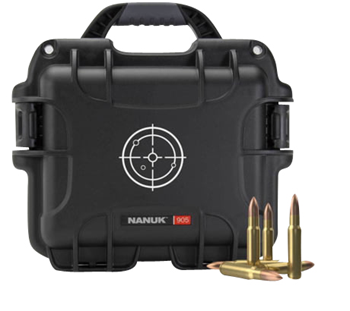 Nanuk (plastica 131113 NANUK 905-AMMO1 905 EMPTY - W/WHITE TARGET BLACK