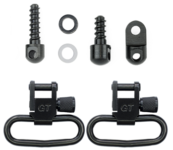 Grovtec Usa Inc 131233 Grovtec US Inc GTSW313 Swivel Set  1.25" Black Matte Phosphate Ruger 10/22 Rifle