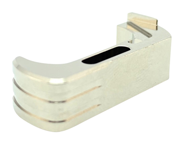 131268 Cross Armory CRG5MCSV Magazine Catch  made of 7075-T6 Aluminum with Silver Anodi