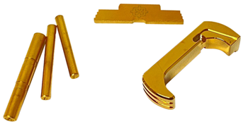 131283 Cross Armory CRG5OKGD 3 Piece Kit  Extended Gold Anodized Aluminum/Steel for Glo