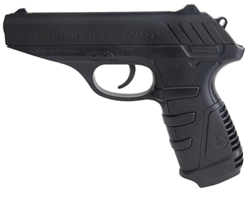 131461 Gamo 611138054 P-25 Blowback  CO2 177 Pellet Pistol 16rd Black Frame Textured Bl