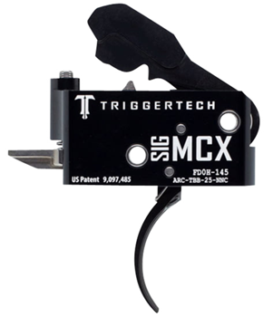 Triggertech 131751 TriggerTech ARCTBB25NNF Adaptable  Sig MCX Black PVD Two-Stage Flat 2.50-5 lbs