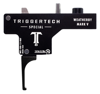 Triggertech 131760 TriggerTech WM5SBB13NBF Special  Weatherby Mark V Black PVD Single-Stage Flat 1-