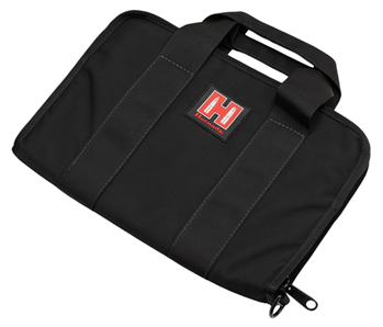 Hornady Mfg Co 132162 Hornady 99117 Pistol Case  made of Cordura with Black Finish & Integrated Red Lo