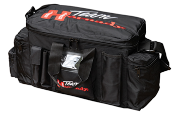 Hornady Mfg Co 132164 Hornady 9919 Team Hornady Range Bag Black with Red Logo Nylon with Large Compart