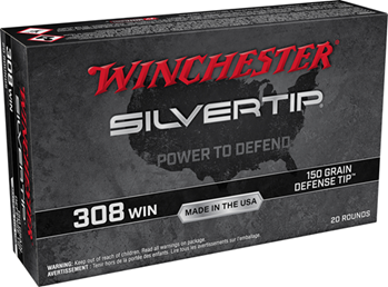 Winchester Ammu 132177 Winchester Ammo W308ST Silvertip  308 Win 150 gr Defense Tip 20 Bx/10 Cs