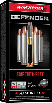 Winchester Ammu 132182 Winchester Ammo S350PDB Defender  350 Legend 160 gr Bonded Protected Hollow Poin